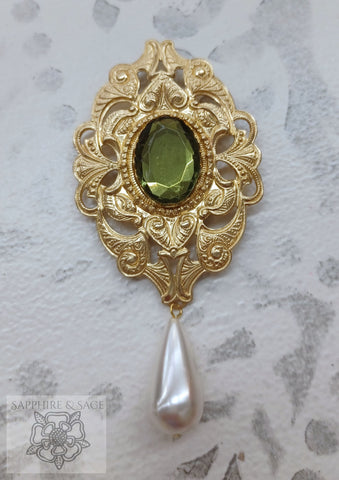 "Anne in the Tower" Portrait Replication Brooch