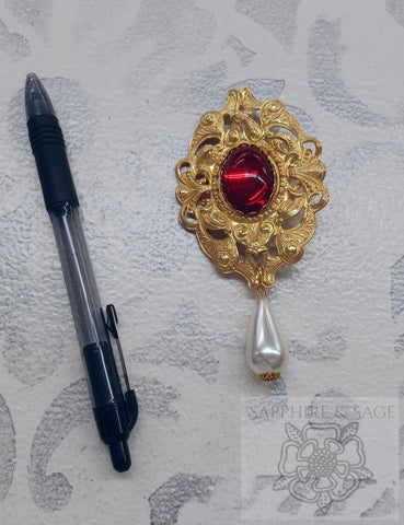 "Anne in the Tower" Portrait Replication Brooch