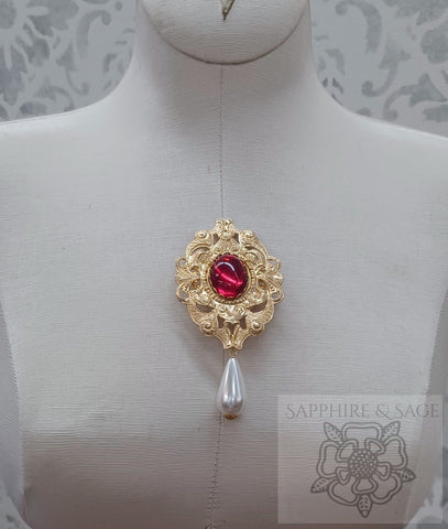 "Anne in the Tower" Portrait Replication Brooch