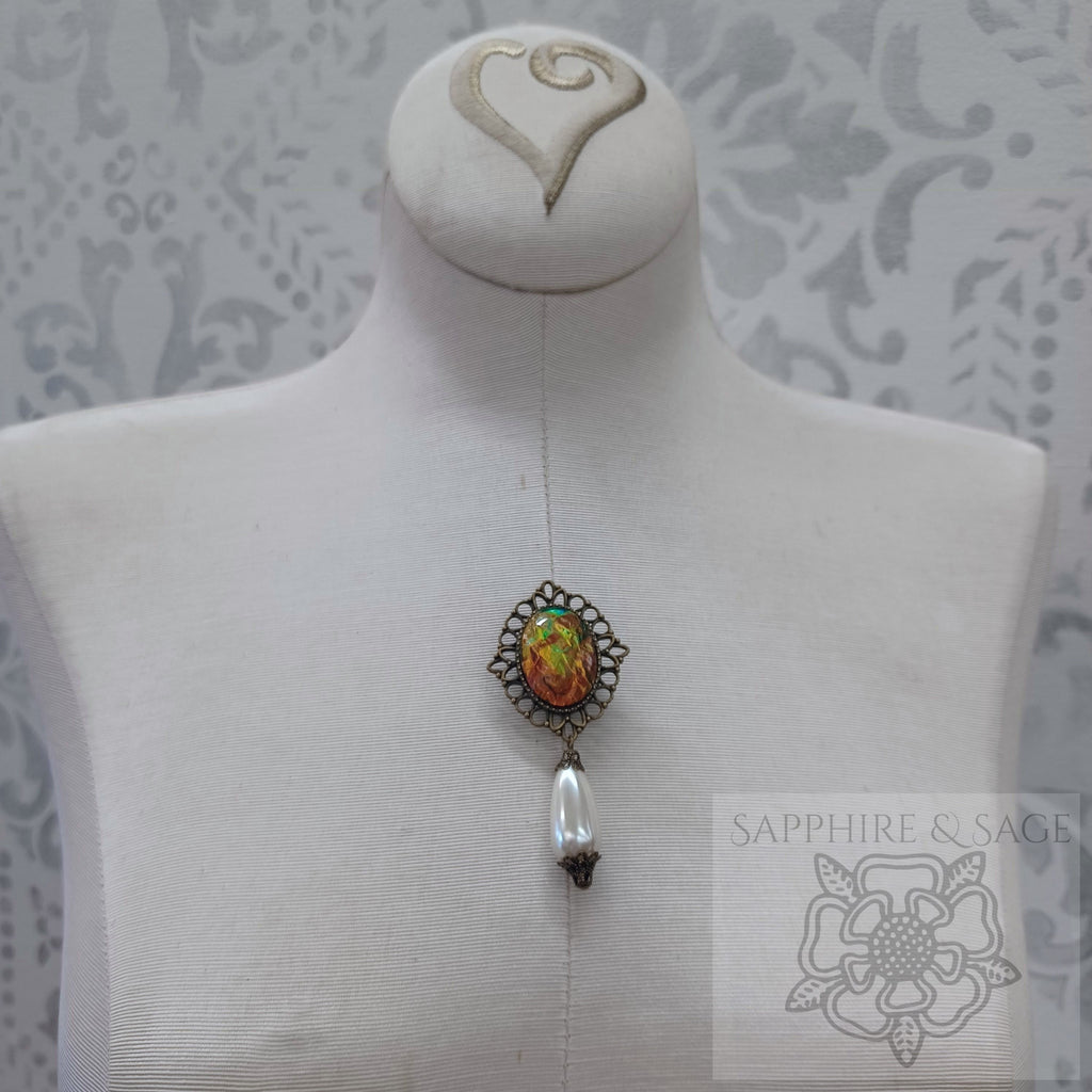 "Elinor" Brooch in Dragonscale