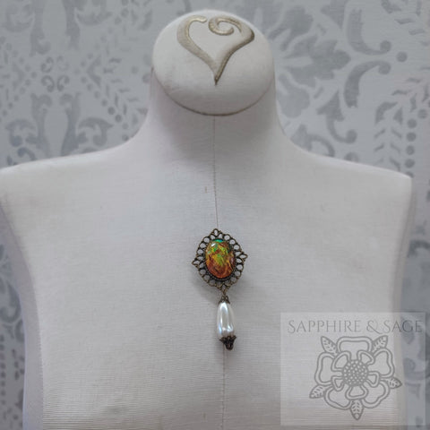 "Elinor" Brooch in Dragonscale