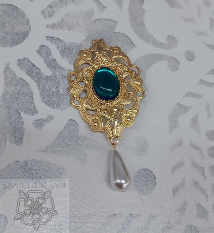 "Anne in the Tower" Portrait Replication Brooch