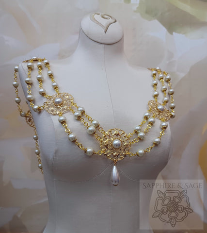 The Tudors Series "King Henry VIII" Replication Collar Livery Chain, 45-50 inches