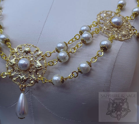 The Tudors Series "King Henry VIII" Replication Collar Livery Chain, 45-50 inches