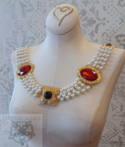 "King Henry VIII" Hans Holbein Portrait Replication Collar, 48-52 inches