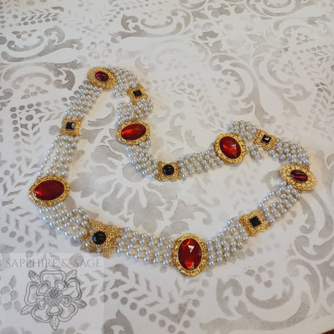 "King Henry VIII" Hans Holbein Portrait Replication Collar, 48-52 inches