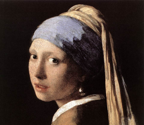 "Girl with a Pearl" Vermeer Portrait Replica Renaissance Earrings