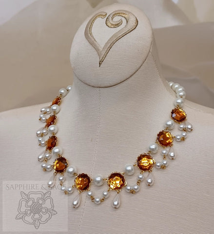 "Gloria" Georgian Victorian Festoon Necklace