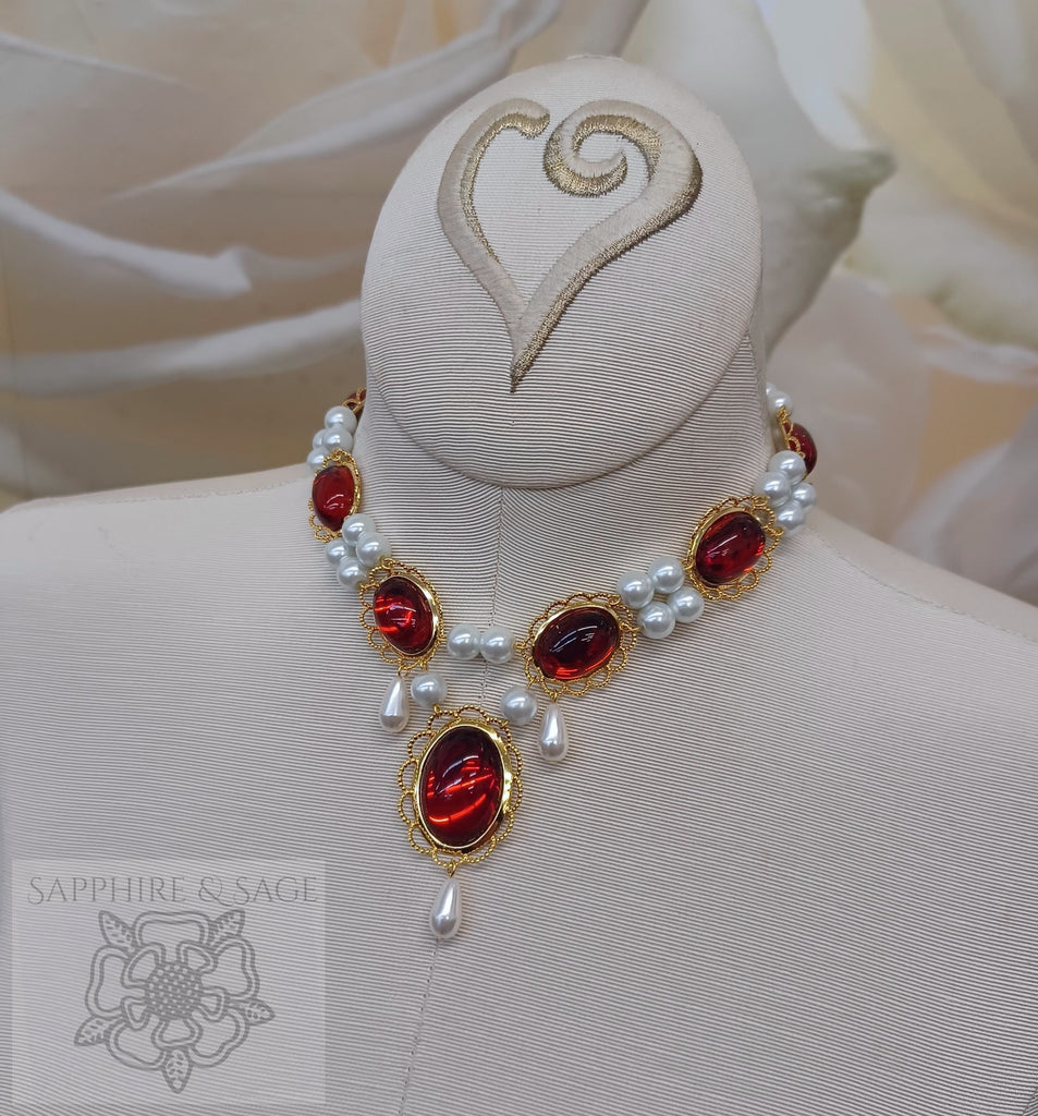 "Guinevere" Renaissance Choker-length Carcanet Necklace