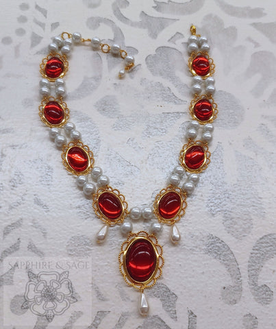 "Guinevere" Renaissance Choker-length Carcanet Necklace