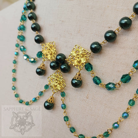 "Josephine" Georgian Victorian Festoon Necklace