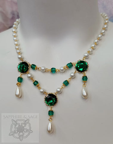 "Lillian"  Festoon Necklace