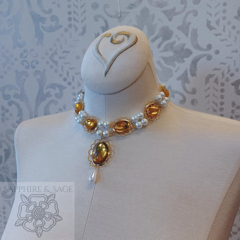"Diana" Renaissance Choker-length Carcanet Necklace