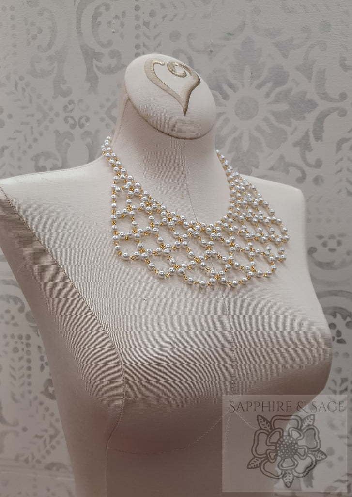 "Elizabeth Brydges" Renaissance Historical Portrait Replication Festoon Necklace