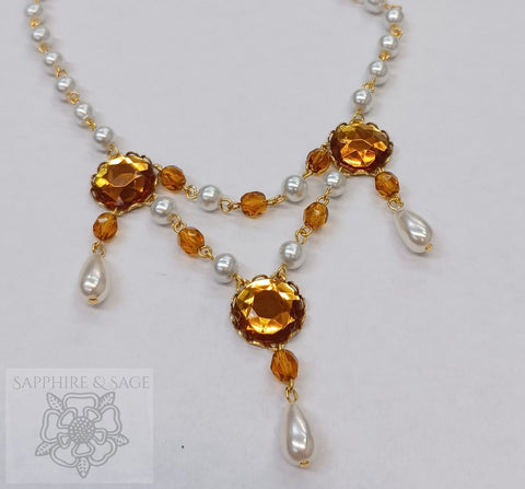 "Lillian"  Festoon Necklace