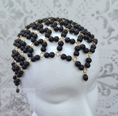 "Diana" Reta Lattice Pearl Headpiece