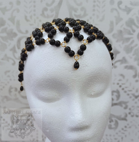 "Diana" Reta Lattice Pearl Headpiece