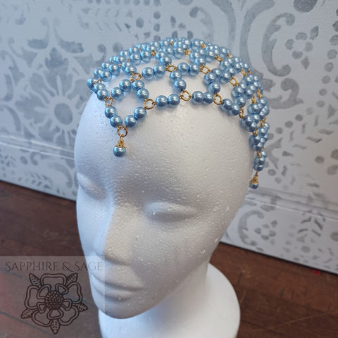 "Diana" Reta Lattice Pearl Headpiece