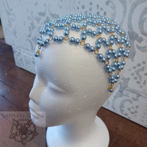 "Diana" Reta Lattice Pearl Headpiece