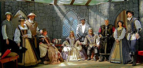 "King Henry VIII" Hilliard Portrait Replication  Collar Livery Chain, 55-60 inches