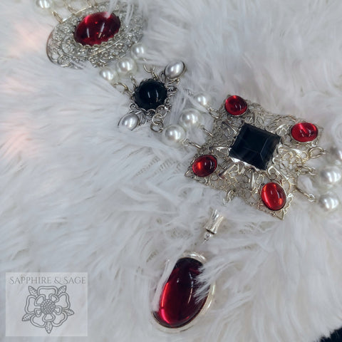 "King Henry VIII" Hilliard Portrait Replication  Collar Livery Chain, 50-55 inches