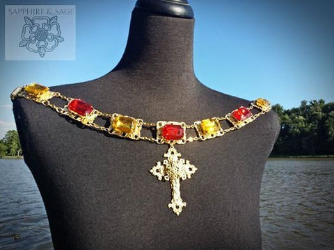 "The Tudors" TV Series "Thomas Boleyn" Replication Collar of Office, 55-60 inches