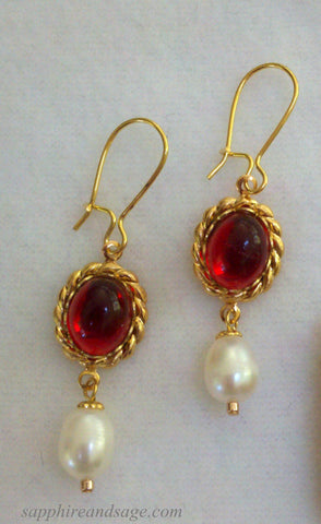 "La Bella" Titian Portrait Replica Renaissance Earrings