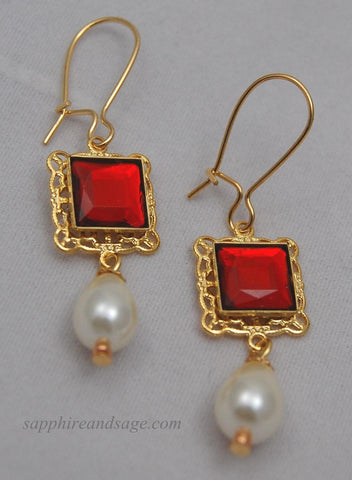 "Queen Jane Seymour" Renaissance Earrings
