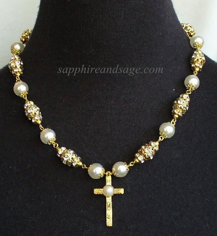 "Baroness Rodmilla de Ghent" Ever After Movie Replication Rhinestone Necklace