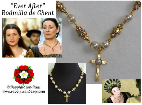 "Baroness Rodmilla de Ghent" Ever After Movie Replication Rhinestone Necklace