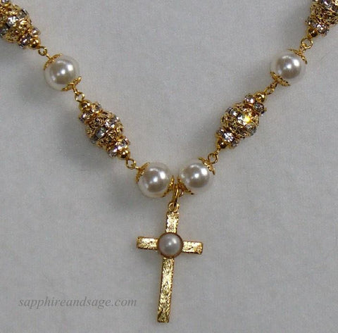 "Baroness Rodmilla de Ghent" Ever After Movie Replication Rhinestone Necklace