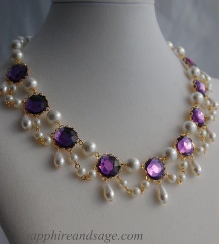 "Gloria" Georgian Victorian Festoon Necklace