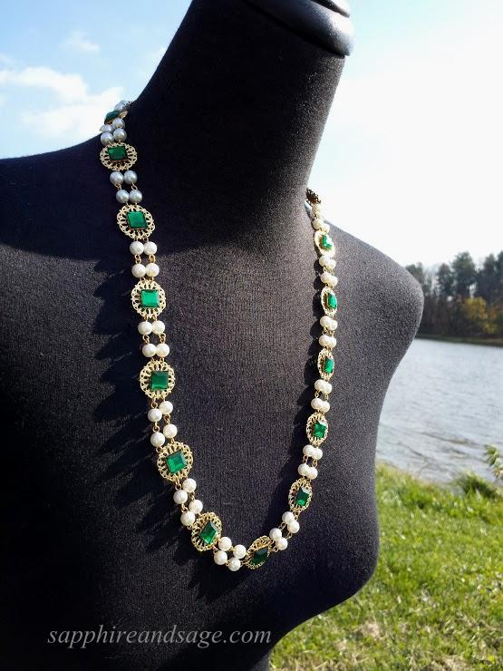 "Margaret" Renaissance Cotiere Long Necklace