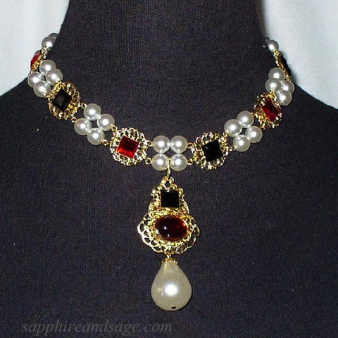 "Queen Jane Seymour" Renaissance Portrait Replication Necklace