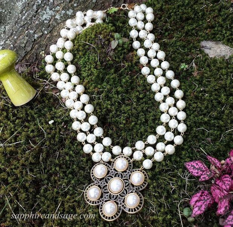 "The Tudors" Catherine Parr Series-inspired Multi-strand Necklace