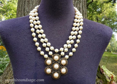 "The Tudors" Catherine Parr Series-inspired Multi-strand Necklace