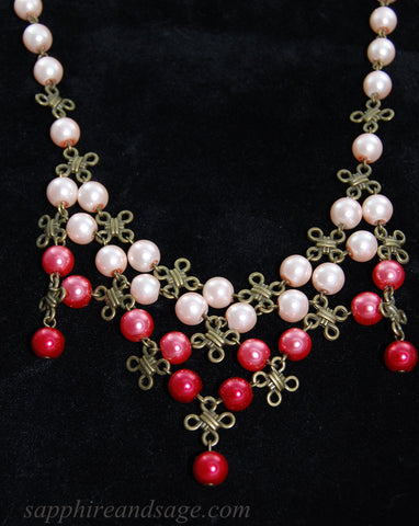 "Celtic Knot" Bib Necklace and Earrings Set