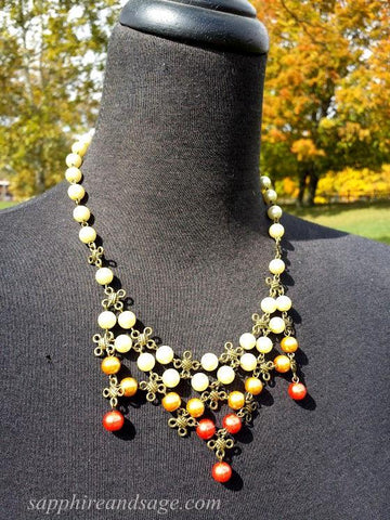 "Celtic Knot" Bib Necklace and Earrings Set