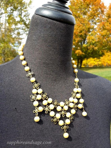 "Celtic Knot" Bib Necklace and Earrings Set