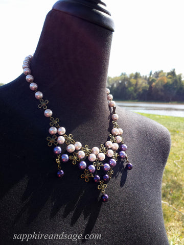 "Celtic Knot" Bib Necklace and Earrings Set