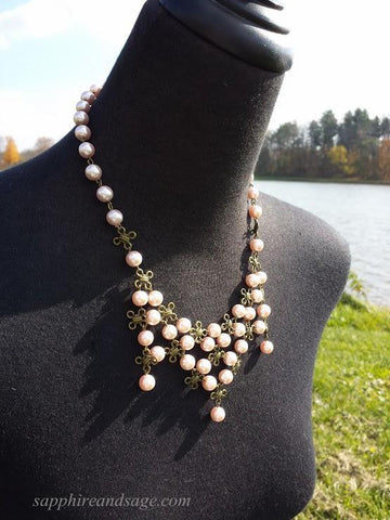 "Celtic Knot" Bib Necklace and Earrings Set