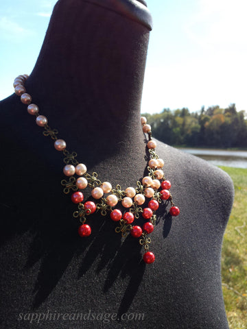 "Celtic Knot" Bib Necklace and Earrings Set