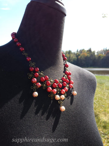 "Celtic Knot" Bib Necklace and Earrings Set