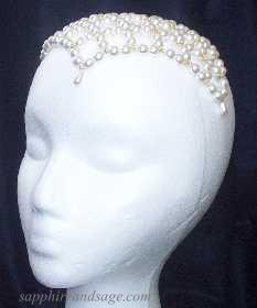 "Diana" Reta Lattice Pearl Headpiece