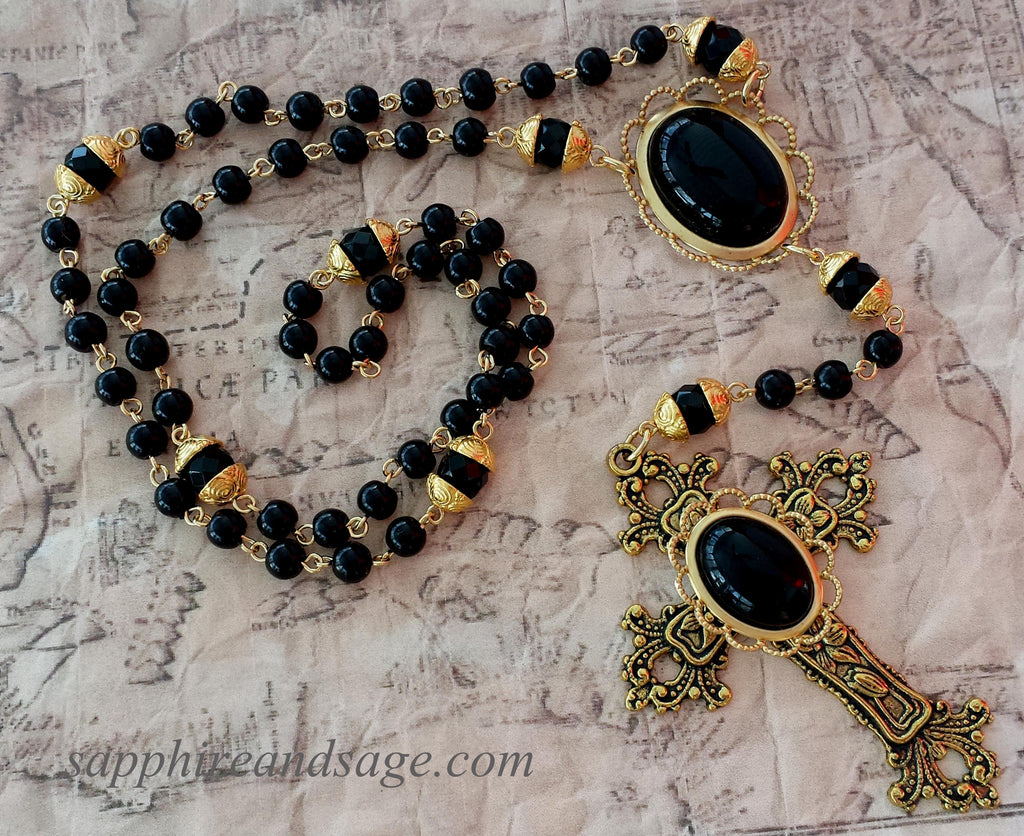 "Mary" Heirloom-quality 8mm Comfort-sized Catholic Rosary