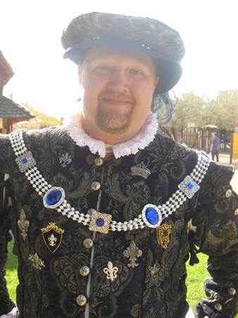 "King Henry VIII" Hans Holbein Portrait Replication Collar, 48-52 inches