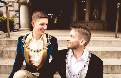 "Edward" Jeweled Renaissance Collar of Office, Black Pearl, 50-55 inches