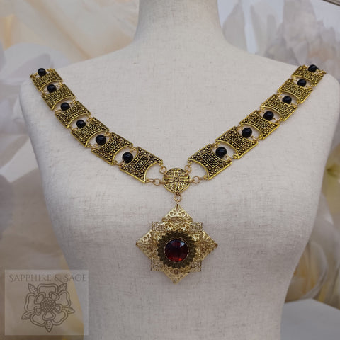 "Lorenzo" Jeweled Renaissance Collar of Office, 40-45 inches