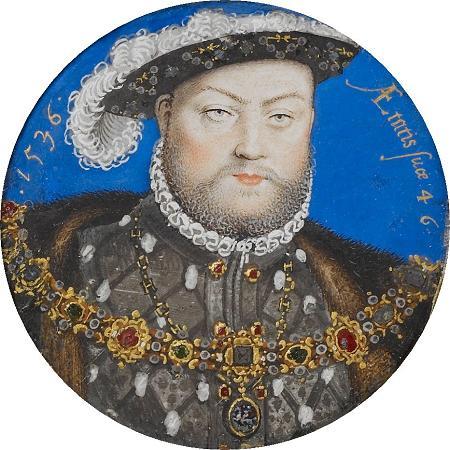 "King Henry VIII" Hilliard Portrait Replication  Collar Livery Chain, 50-55 inches