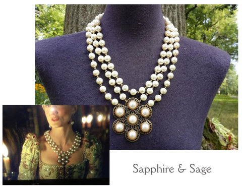 "The Tudors" Catherine Parr Series-inspired Multi-strand Necklace